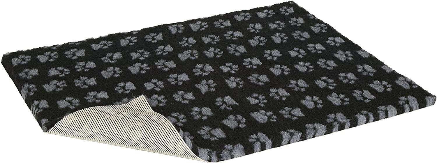 Vetbed Dog and Cat Bedding, Black with Grey Paws