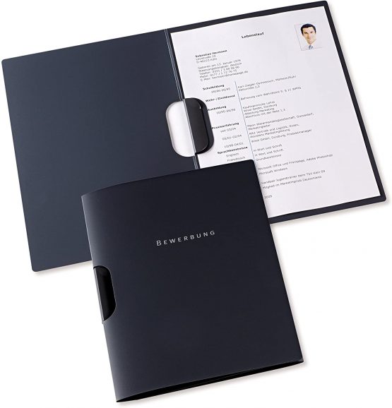 Elba 36499AZ Applications Folder 3 Part High Quality Cardboard for 30 DIN A4 Pages with Clip Fix System Set of 10 Charcoal - Image 3