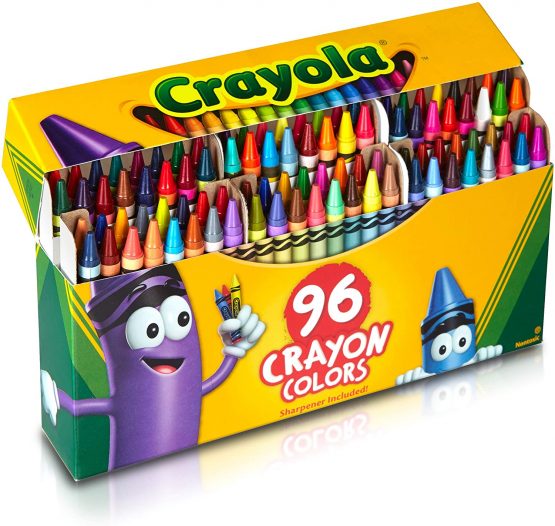 Crayola; Crayons; Art Tools; 96 ct.; Durable, Long-Lasting Colors, Built-in Sharpener