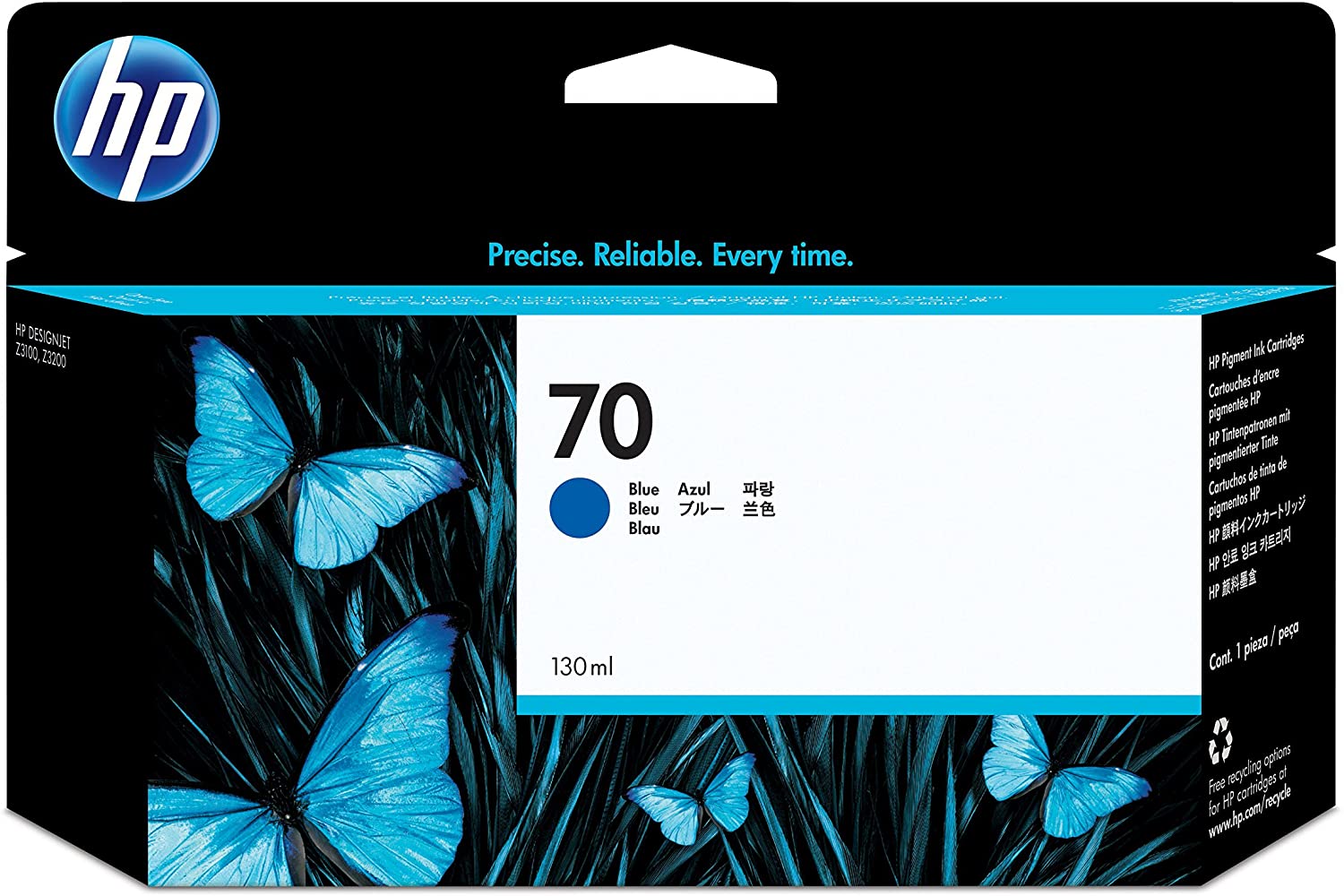 HP Original No.70 Blue Ink Cart 130ml, Standard Yield - Image 2