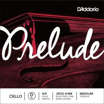 D'Addario J1012 4/4M Prelude 4/4 Scale Medium Tension Single D String for Cello