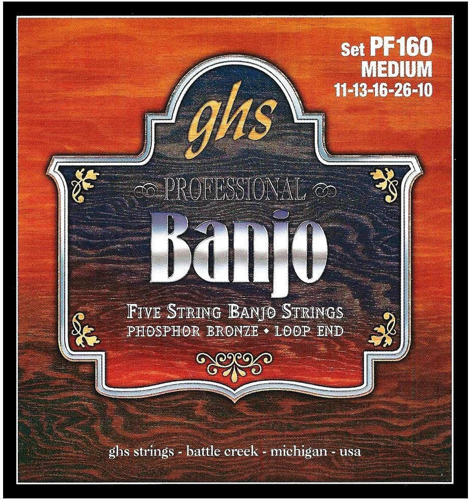 GHS PF160 11 Phosphor Bronze 5-String Banjo Set, Pack of 1