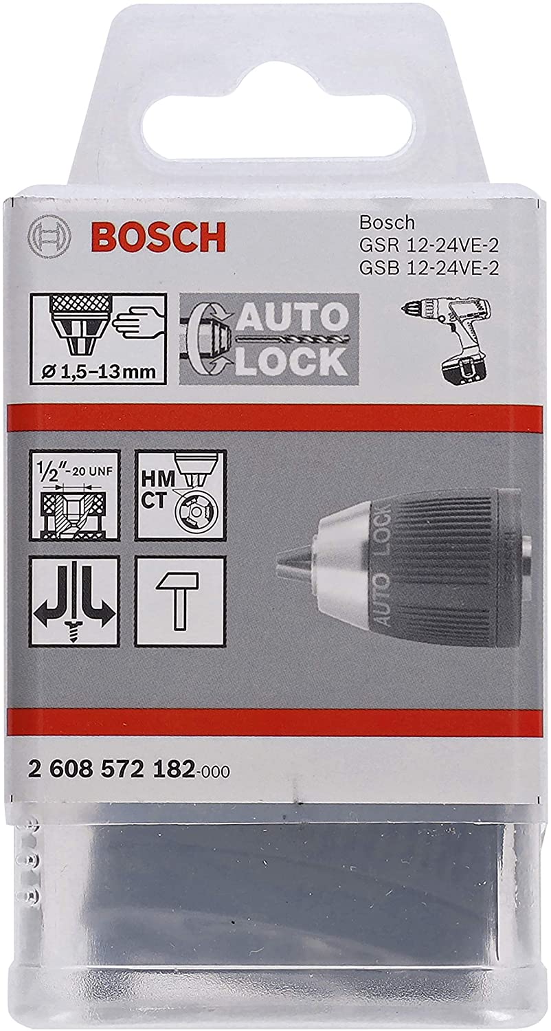 Bosch 2608572182 1.5 - 13 x 1/2 - 20 mm Keyless Chucks, Black, 13 mm - Image 2