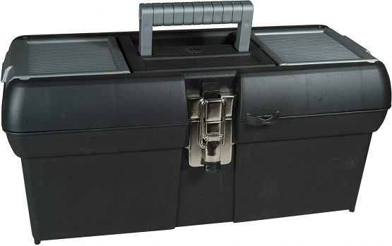 STANLEY Toolbox Storage Metal Latch, 2 Lid Organisers, Portable Tote Tray for Tools, 16 Inch, 1-94-857