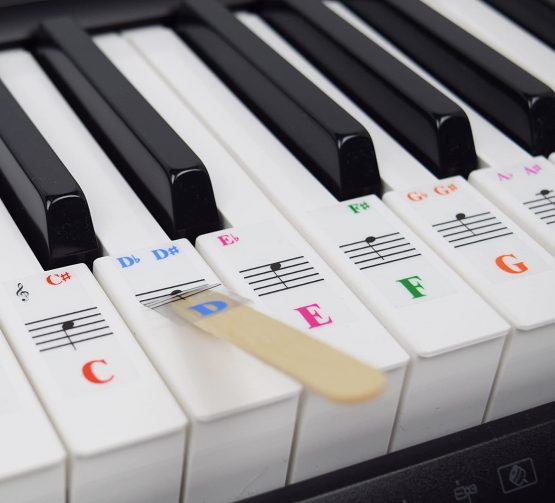 Piano Sticker For 61 Key Keyboards White Keys -Transparent and Removable - Image 2