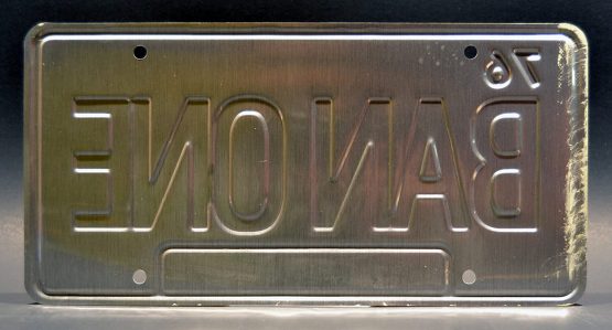 Celebrity Machines Smokey and the Bandit | BAN ONE | Metal Stamped License Plate - Image 2