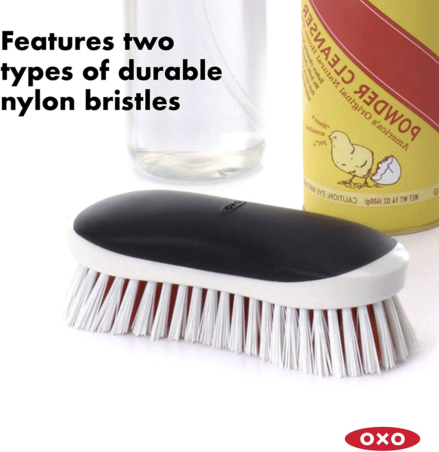 OXO Good Grips Heavy Duty Scrub Brush, Black, 6.9 x 7.6 x 26.6 cm - Image 2