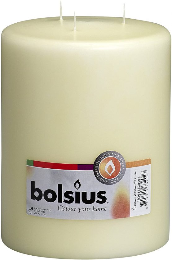 Bolsius XXL 3 wick Candle, 20 x 15 cm , "Ivory"