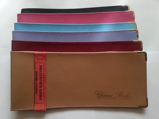 AKSHIDE Blue Folding Leather StyleCheque Book Holder/Leather Style Cheque Book Cover - Image 2