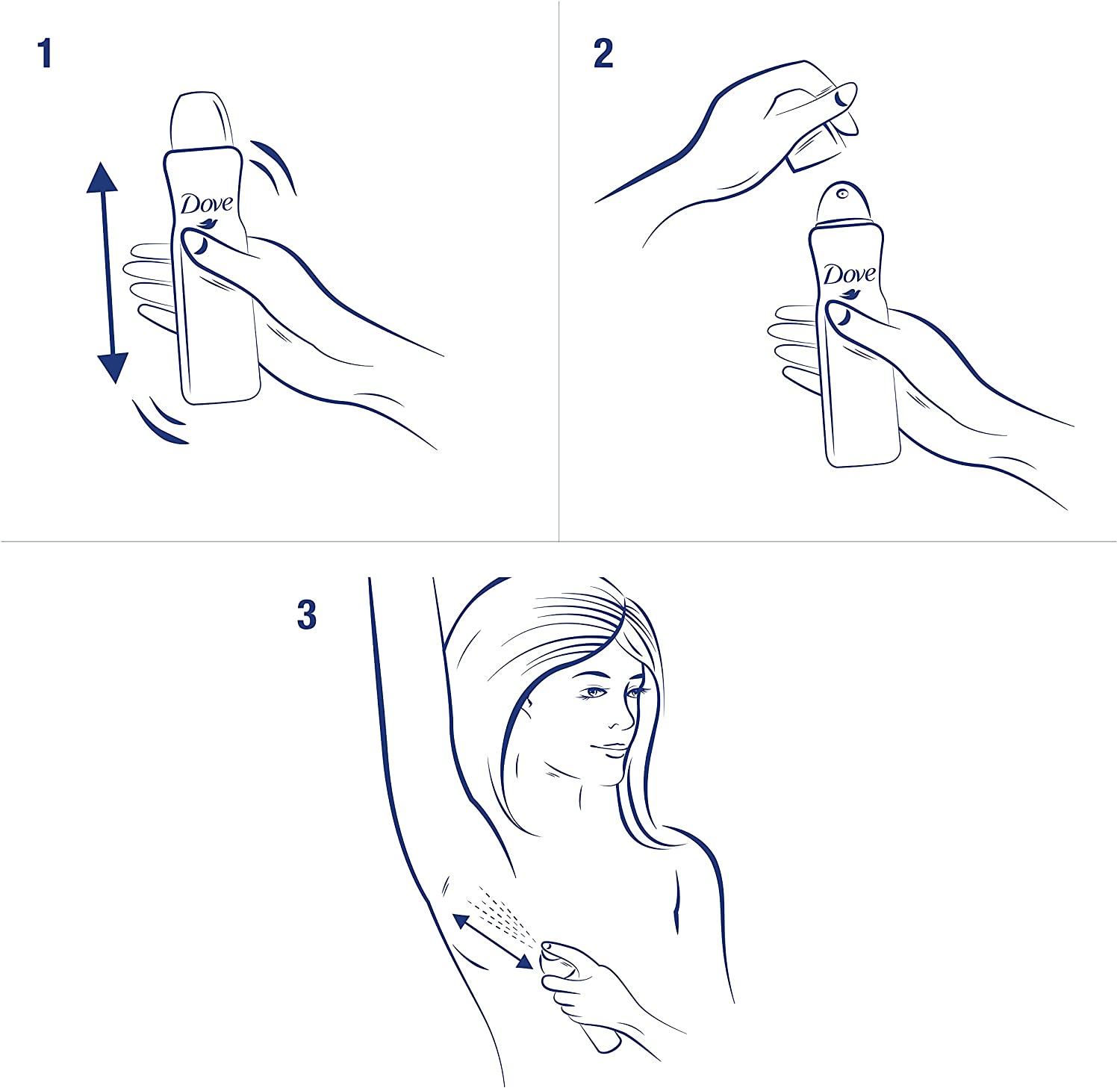 Dove, soft feel antiperspirant deodorant spray, 150 ml, set of 6, 150 ml (Pack of 6) - Image 3