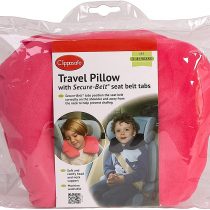 Clippasafe Secure Belt Travel Pillow for Age 3 - 8 (Pink)
