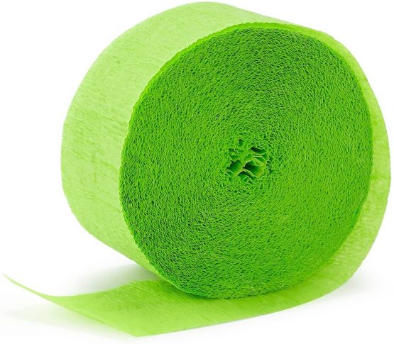 Unique Party 6355 - 24m Lime Green Crepe Paper Party Streamer - Image 2