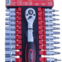 CON:P B20796 Socket with Ratchet, Set of 27 Pieces