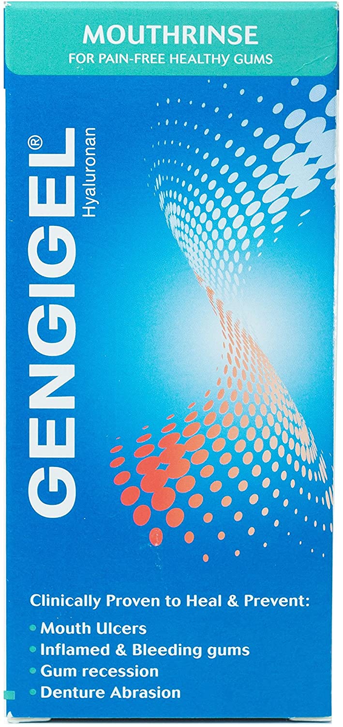 Gengigel Mouthrinse 150ml, Hyaluronic Acid Mouth Ulcer Treatment for Adults Gum Repair & Gum Disease Support - Image 4