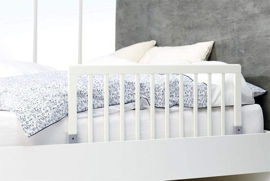 BabyDan Wooden Bed Guard (White)