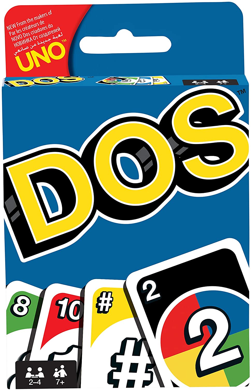 Mattel Games DOS, Uno Card Game, Mattel Games, Family card game, FRM36, Multicolor, 1 Unidad ( Paquete de 1)