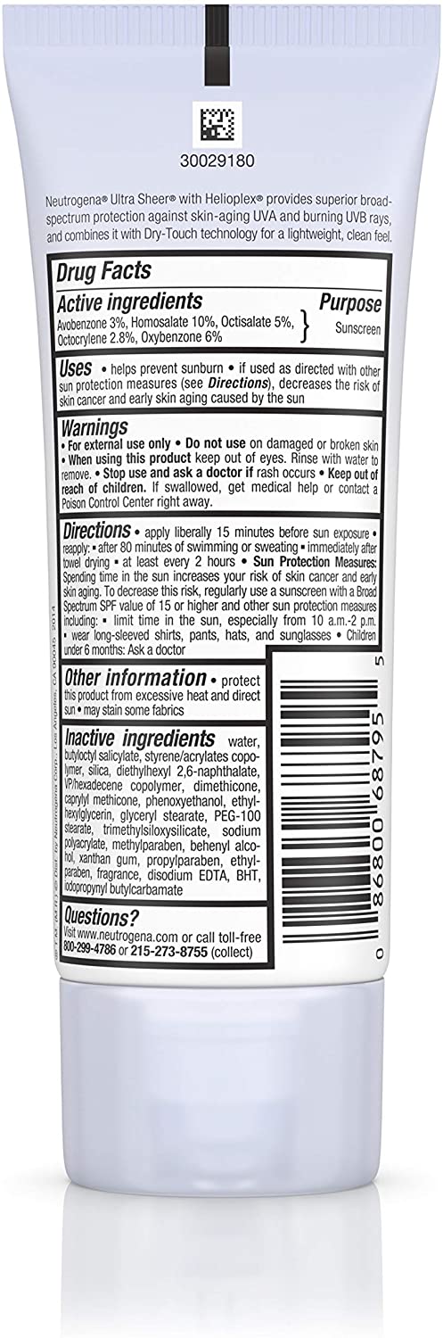 Neutrogena Ultra Sheer Dry-Touch Sunblock, SPF 45, 88 ml, 88 ml (Pack of 1) - Image 3