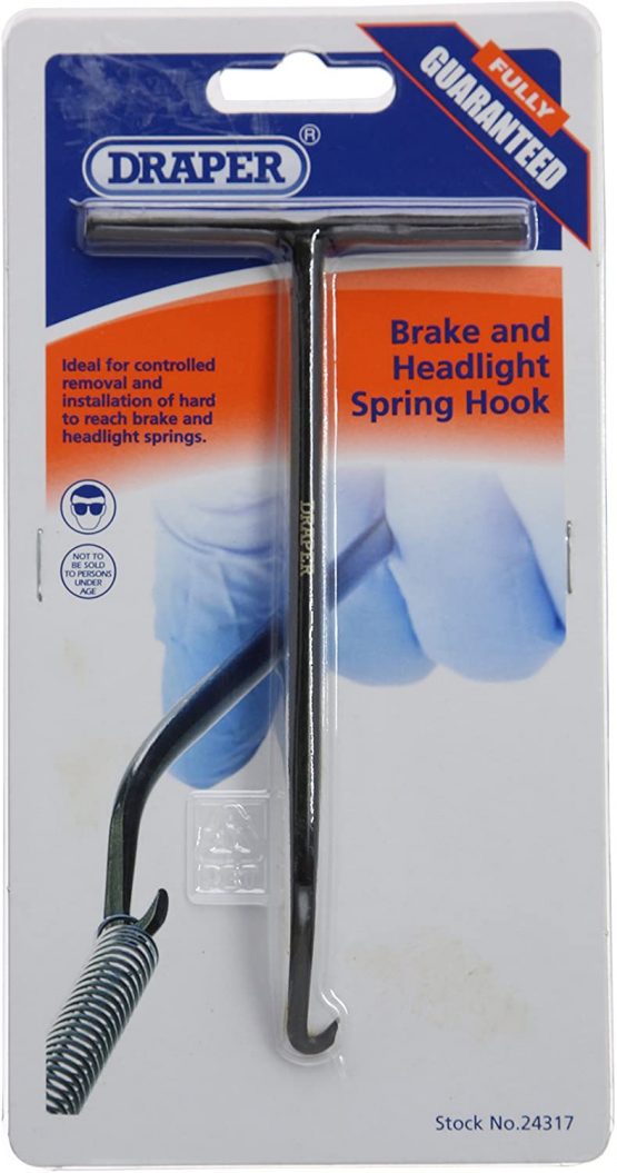 Draper 24317 Brake and Headlight Spring Hook, 21.3cm x 11.1cm x 1.5cm