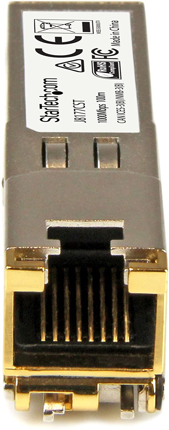 StarTech.com HPE J8177C Compatible SFP Module, 1000BASE-T, SFP to RJ45 Cat6/Cat5e, 1GE Gigabit Ethernet SFP, RJ-45 100m - Image 2