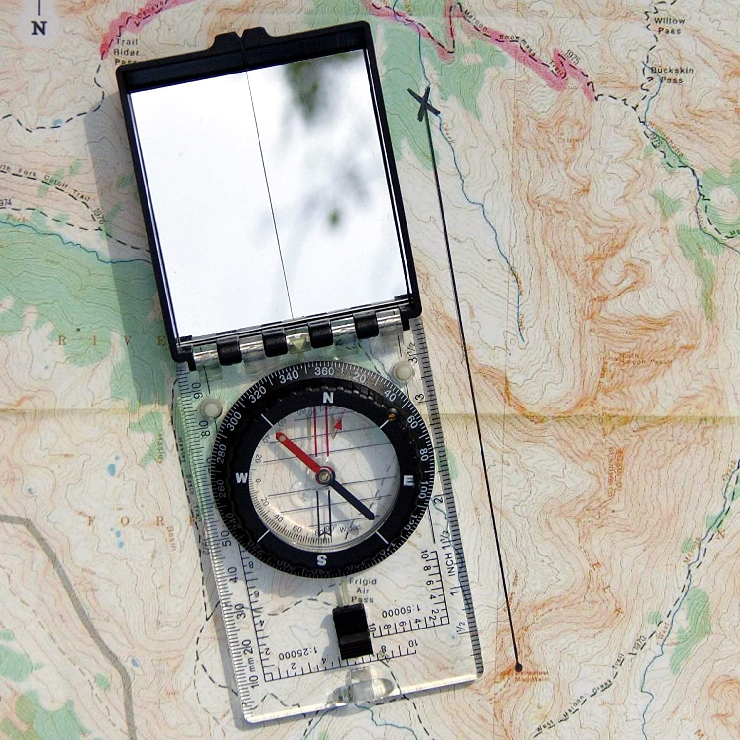 UST Compass Folding Map - Black, 15.5 x 11 x 2 cm - Image 2