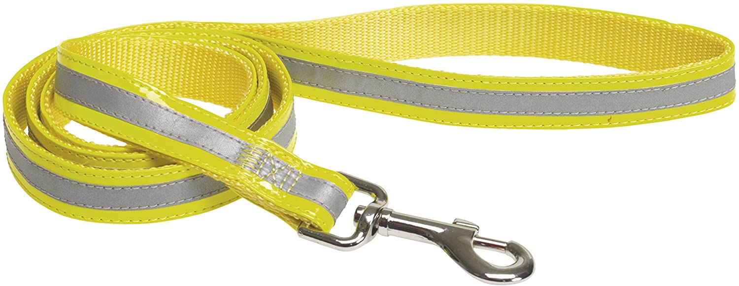 Chapuis Upholstery Reflective Dog Lead Strap Nylon, yellow
