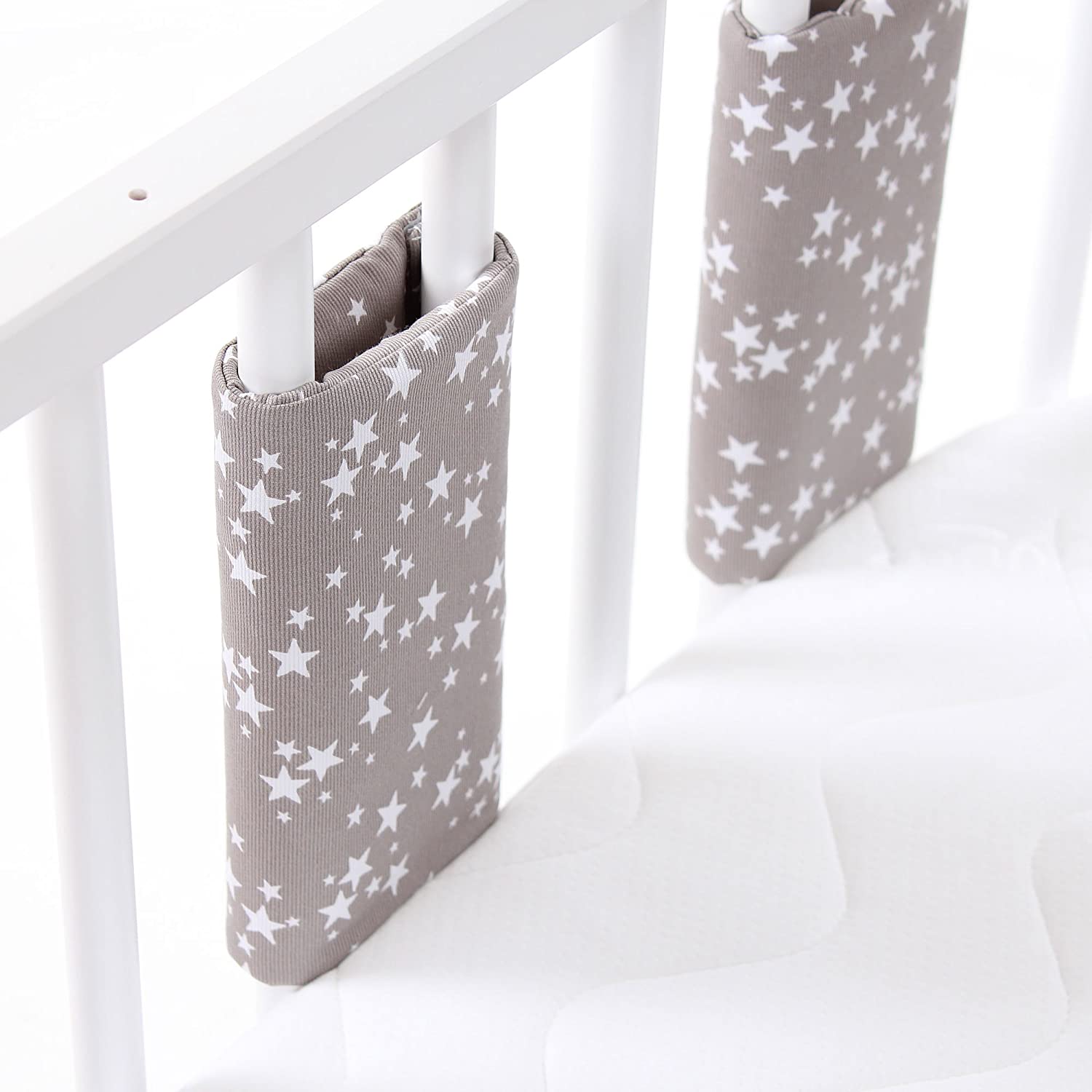 babybay babynest Ultrafresh Piqué Suitable for Model Original Taupe Stars White, Multi Color - Image 3