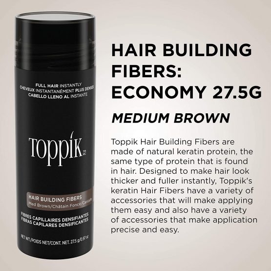Toppik Hair Fibers, 27.5 g, Medium Brown - Image 4
