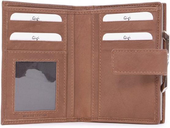 GIGI - Ladies Purse with Gift Box - Real Leather - Wallet / Coin Purse with Clasp - Othello 4244 - Brown - Image 4