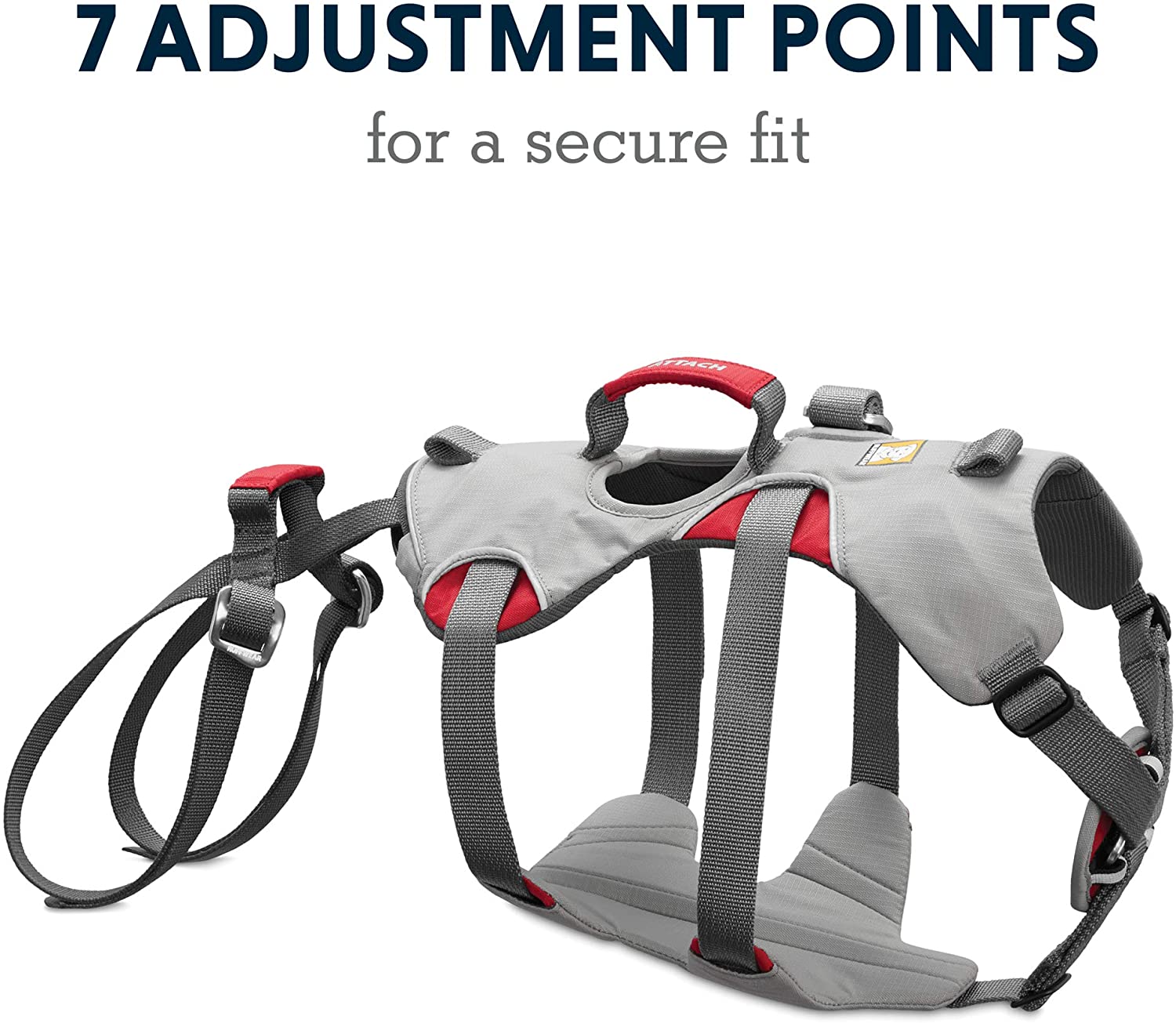 Ruffwear Climbing Harness for Dogs Very Small Breeds, Adjustable Fit, Size: X-Small, Cloudburst Grey, Doubleback Harness - Image 4