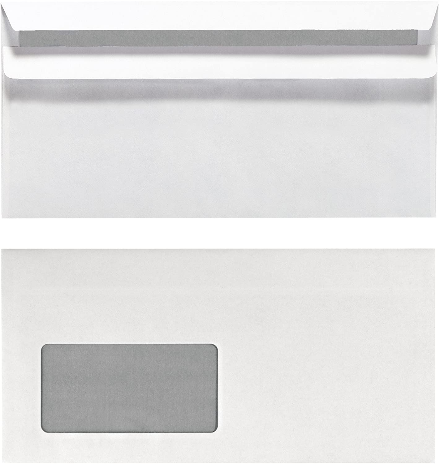 Herlitz envelopes DIN Lang Self-adhesive with window, 25 pieces with inner print in foil pack, welded, white