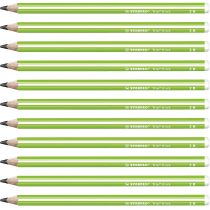 Graphite Pencil - STABILO Trio thick 2B Green Box of 12