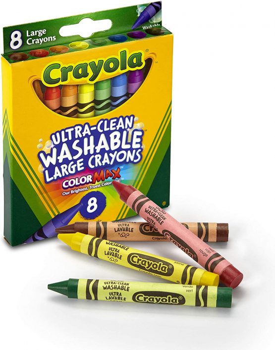Crayola Ultra Clean Large Washable Crayons, School Supplies, 8 Count