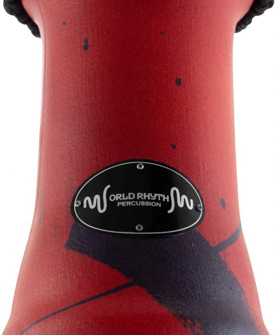 World Rhythm MDJ002-RD 10” Rope Tuned Djembe Drum – Red African Synthetic Hand Drum - Image 4