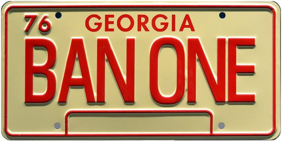 Celebrity Machines Smokey and the Bandit | BAN ONE | Metal Stamped License Plate