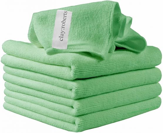 Clay Roberts Microfibre Cleaning Cloths, 40cm x 30cm - Pack of 5
