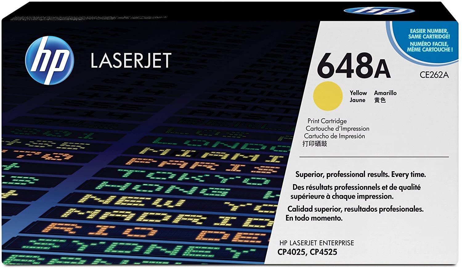HP CE262A 648A Original LaserJet Toner Cartridge, Yellow, Single Pack, Standard