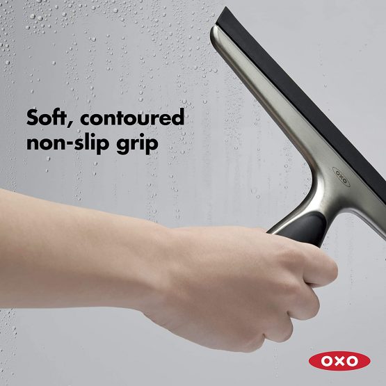 OXO 1060619 Good Grips Stainless Steel Squeegee, White/Black, 10 x 1.5 x 6 inches - Image 4