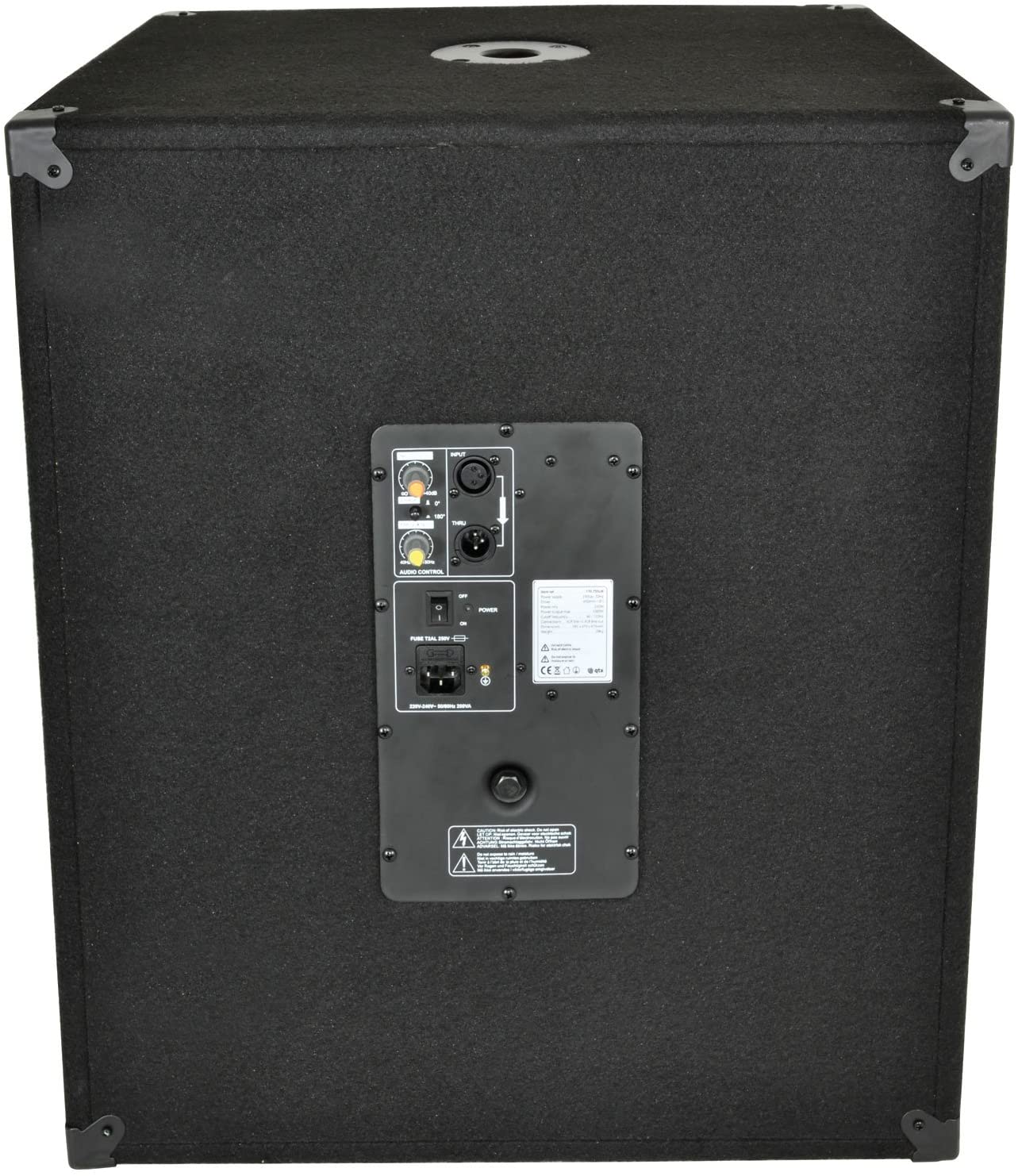 QTX QT Series Active 18" Bass Cab, 1000W, black or silver, 18" | 1000W Max - Image 2