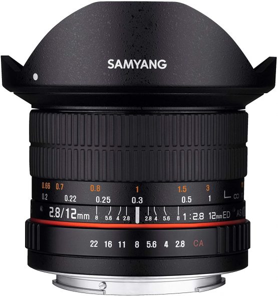 Samyang 12 MM F2.8 lens for PENTAX-K connector