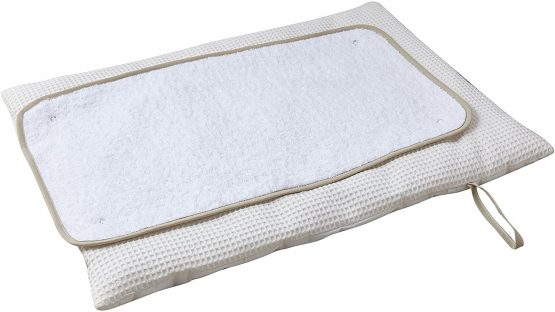 Clair de Lune Cream Waffle Cotton Roly Poly Travel and Change Mat