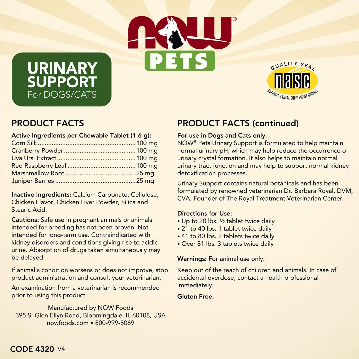 Pets Urinary Support Supplement 90 Chewable Tablets - Image 2