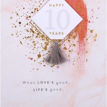 10th Wedding Anniversary Card from Hallmark - 3D Tag Design