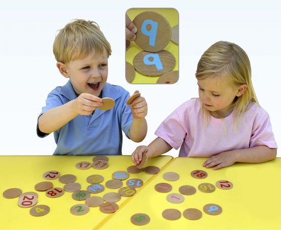 Educational Advantage FF-3005 Wooden Matching Pairs, 1-20