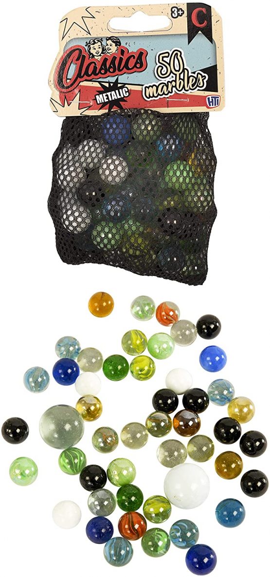 HTI Toys Classic Metallic Pack of 50 Marbles