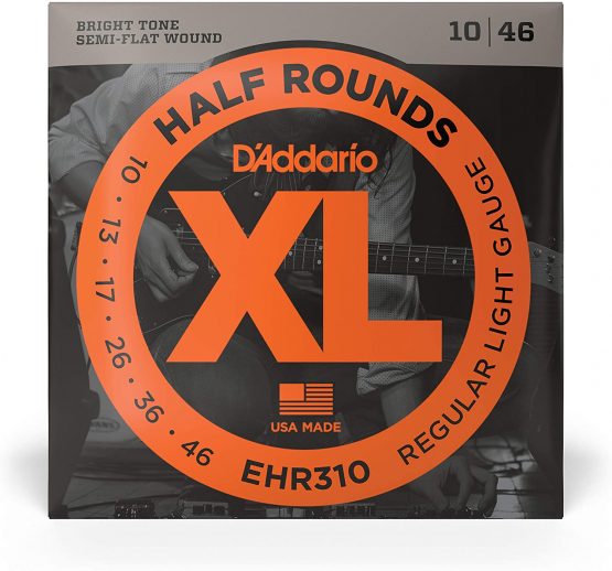D'Addario EHR310 XL Half Rounds Regular Light (.010-.046) Electric Guitar Strings - Image 2