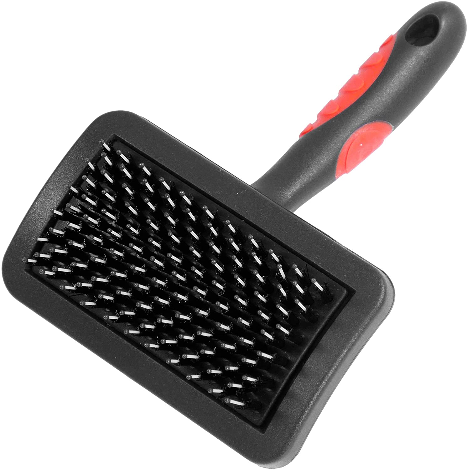 Rosewood Soft Protection Porcupine Brush for Dogs Medium, grey and orange