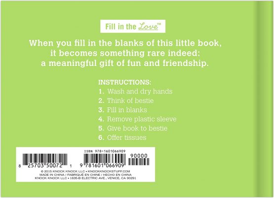 Knock Knock Why You're My Bestie Fill in the Love Book Fill-in-the-Blank Gift for Best Friend Journal, 4.5 x 3.25-Inches: Fill-in-the-blank Journal - Image 3