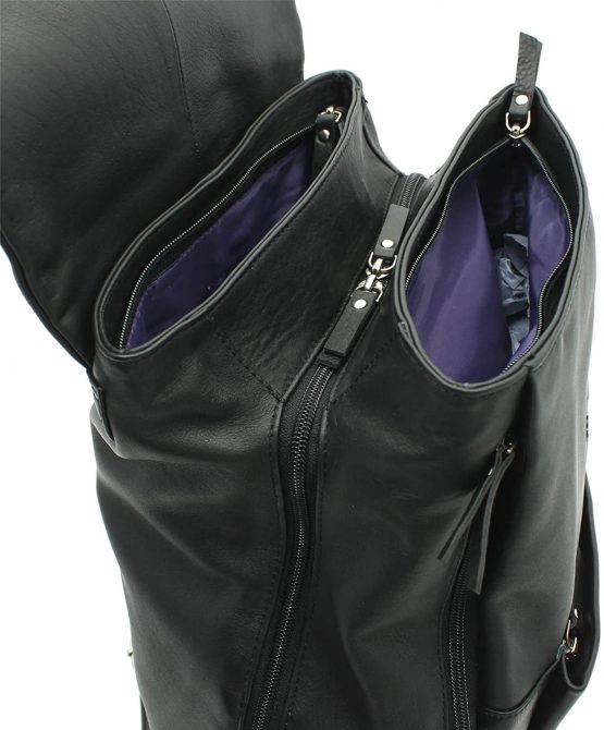 Ashlie Leather A4 Lightweight Leather Backpack with Grab Handle AC8201 - Image 3