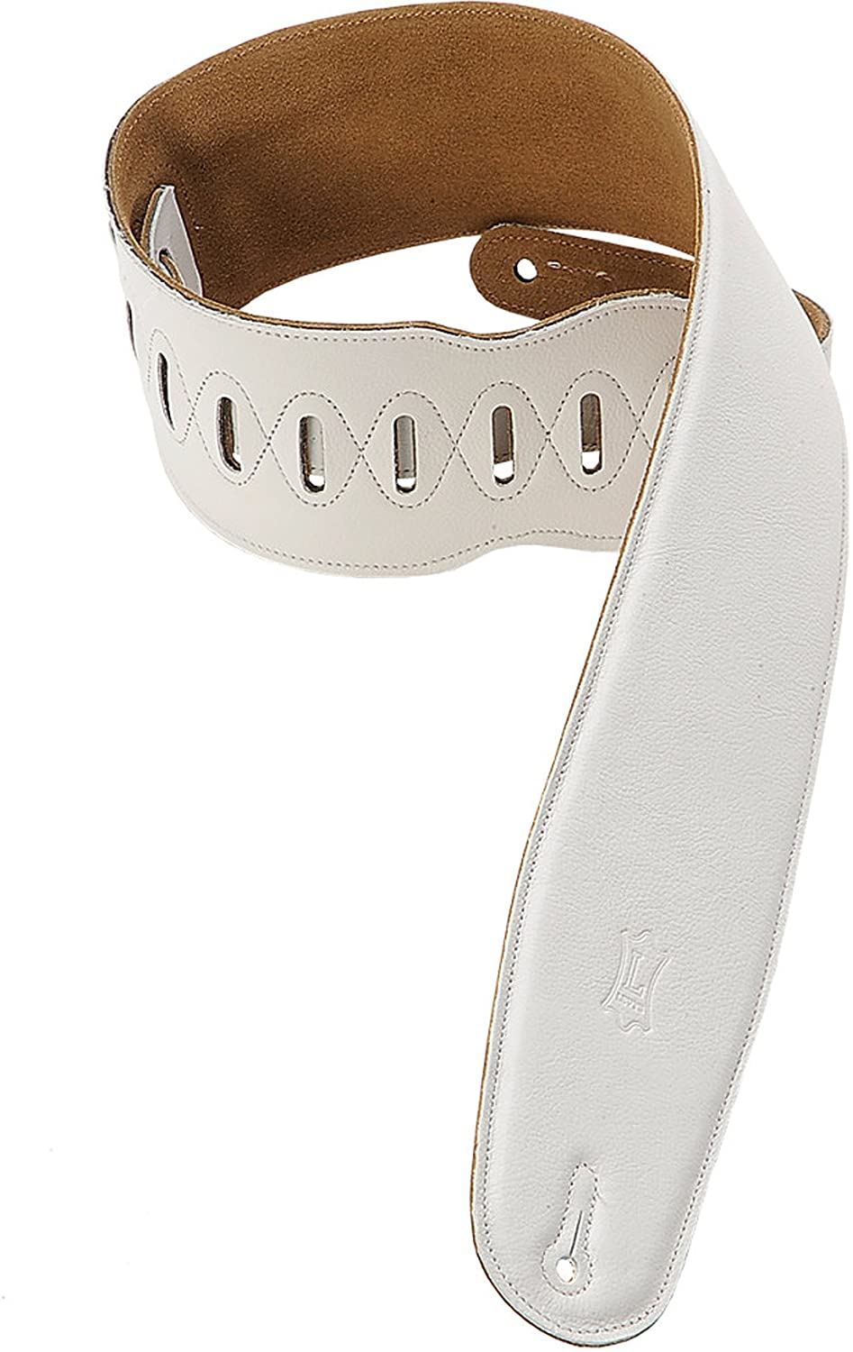 Levy's M4GF‐WHT 3.5-inch Leather Padded Strap - White