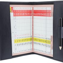 Large Leather Golf Scorecard Holder - for UK, Ireland & European scorecards 2314 Navy
